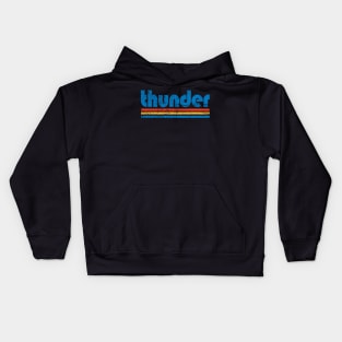 Vintage Thunder Three Stripes Weathered OKC Kids Hoodie